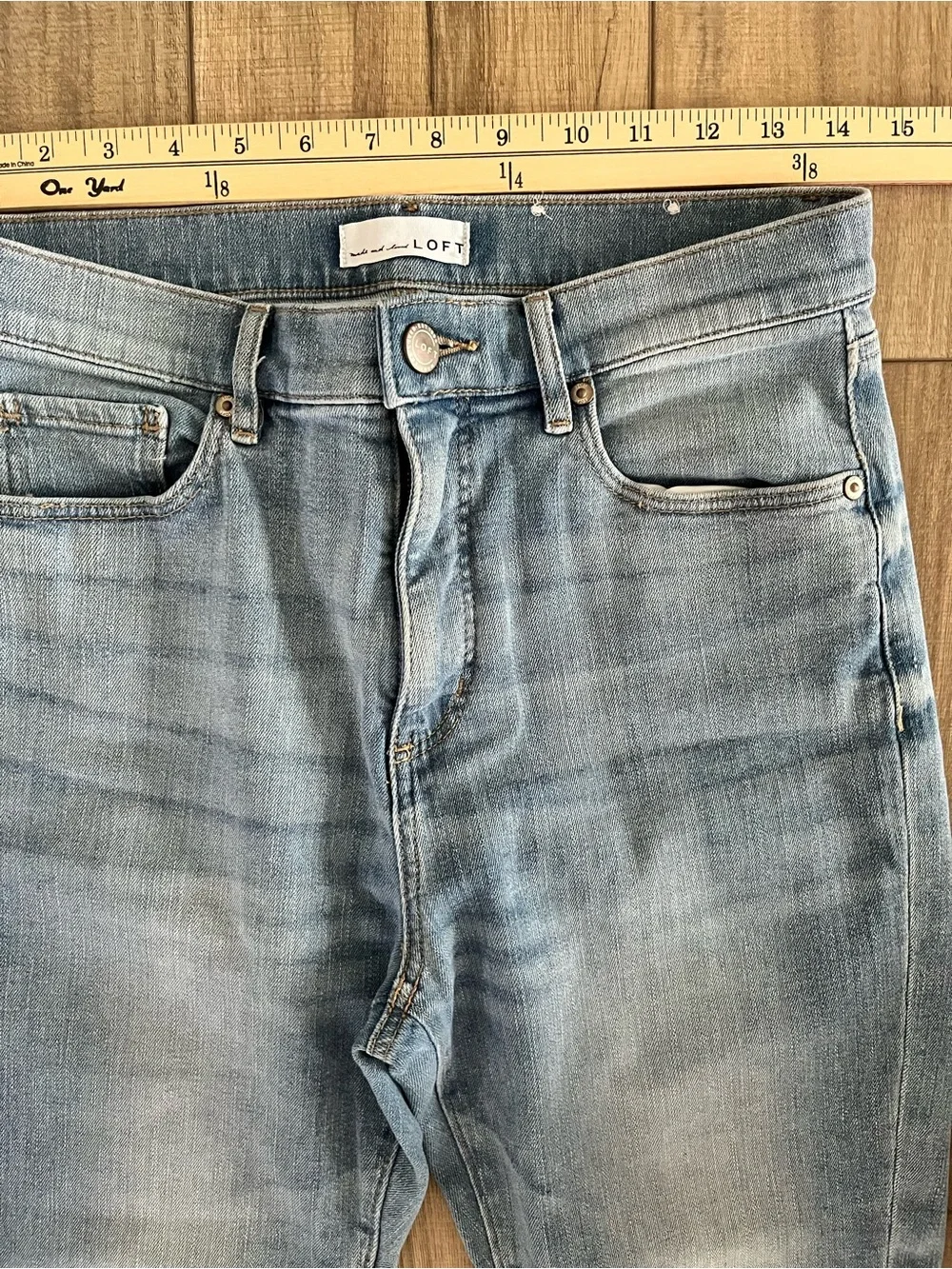 LOFT Bundle of 2 High Rise Kick Crop Denim Jeans Sz 28 - Picture 5 of 14